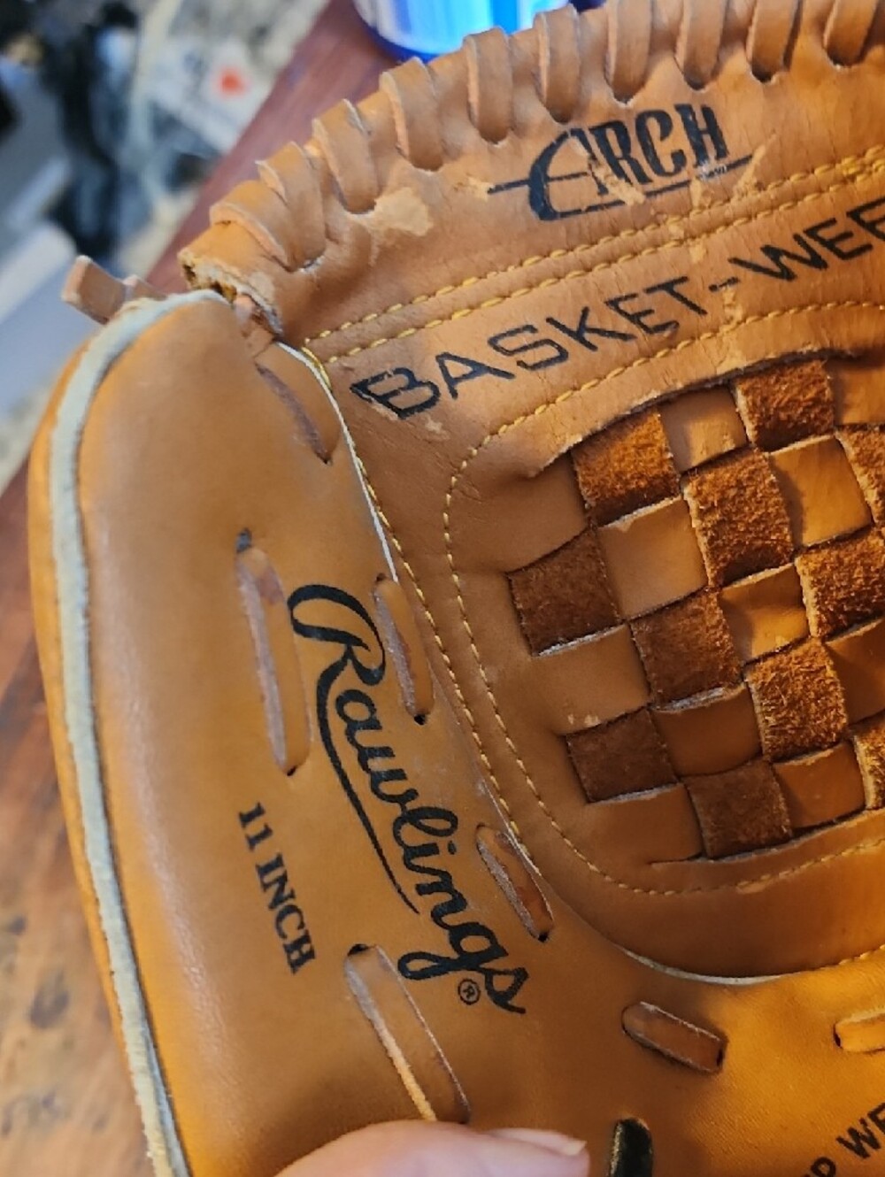 Vintage Rawlings RBG 129 11" Left Hand Thrower Baseball Glove - Picture 5 of 7